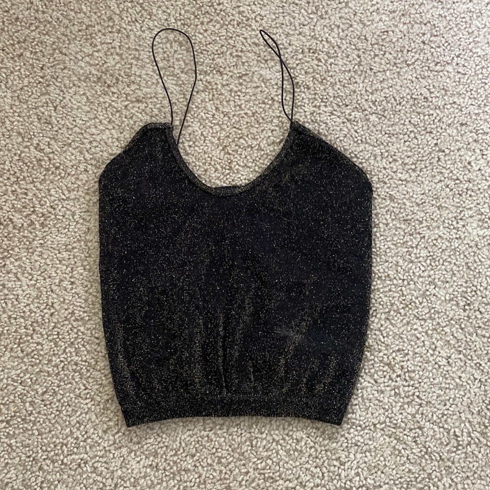 Gold and black Free people tank top